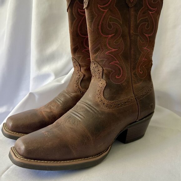 Justin Womens Boots SVL7319 Sevana Coffee Brown Size 9B LIKE NEW - Picture 1 of 8